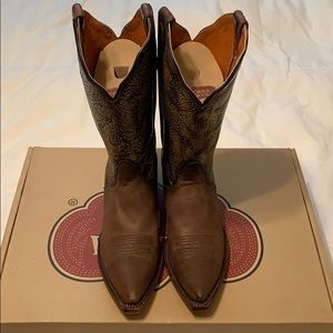 Nocona Antique Chocolate Floral Cowgirl Boot